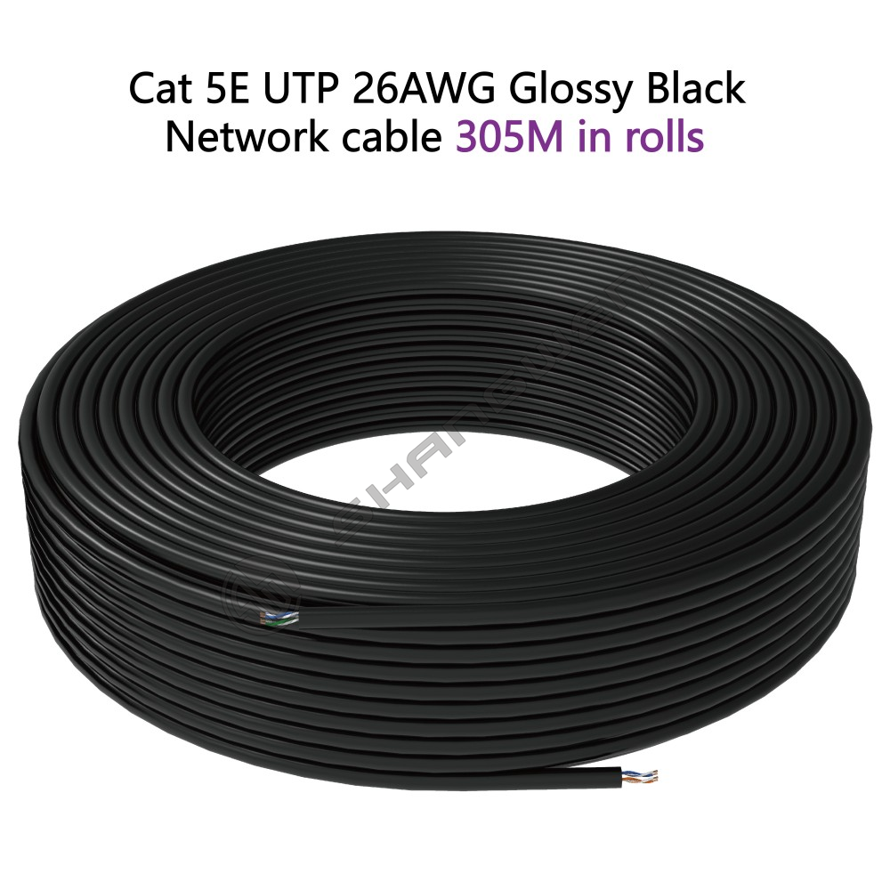 Cat5E UTP Glossy Black 26AWG Basic version